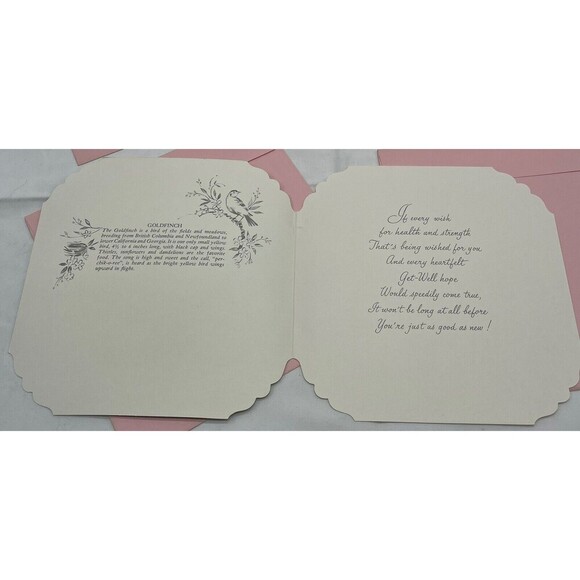 5 VINTAGE QUALITY CREST BEAUTIFUL BIRDS SCENES GREETING CARDS UNUSED ENVLEOPES - Picture 12 of 13